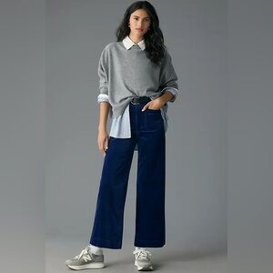 Anthropologie Maeve The Collette Corduroy Blue Sz 27